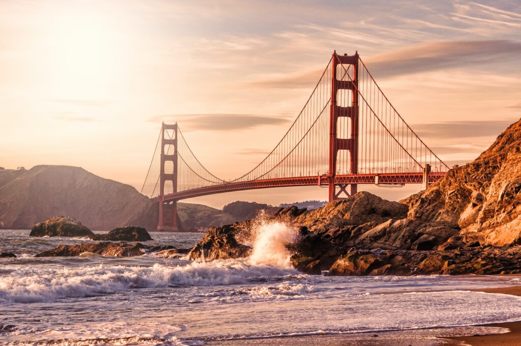 Suspension bridge in San Francisco, California
