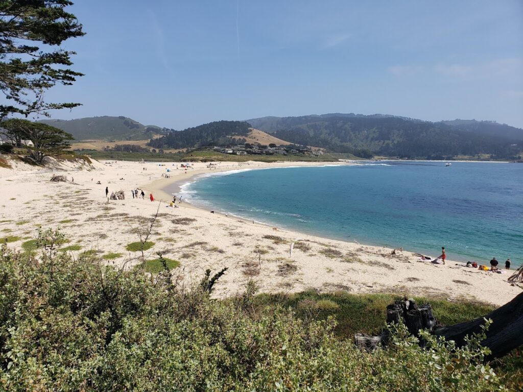Public beach in California

